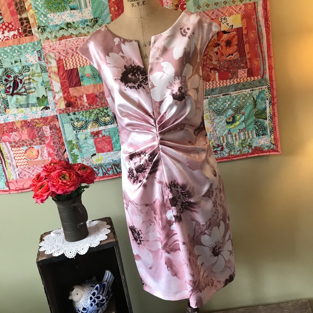 Connected Apparel Ruched Dress